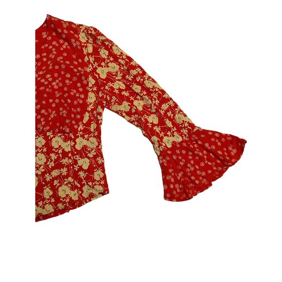 Free People Lady Bohemian Cropped Floral Top - Picture 6 of 6